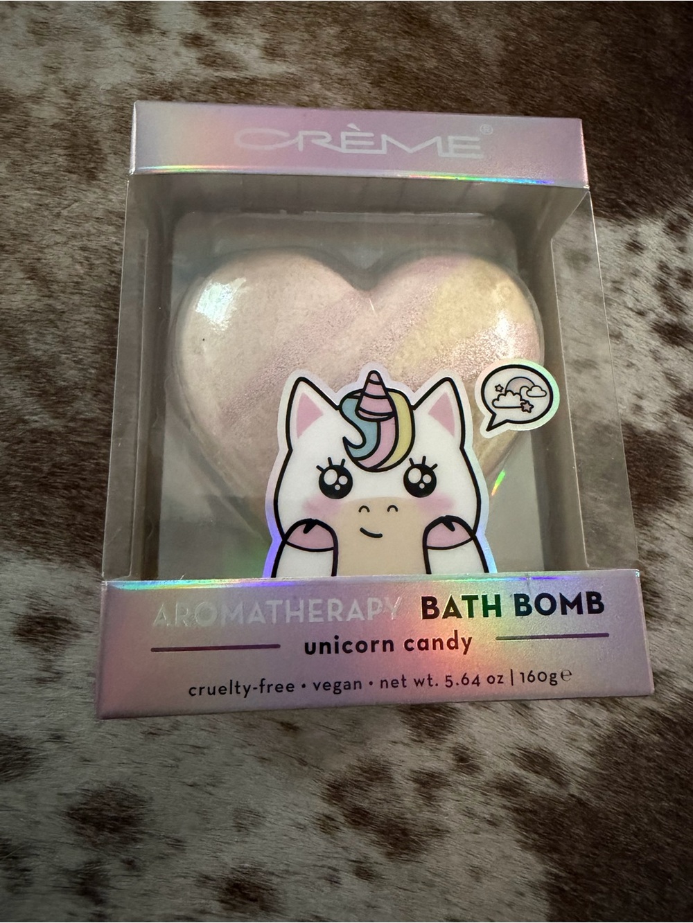 Crème Shop Unicorn Candy Heart Bath Bomb Bundle of 2
